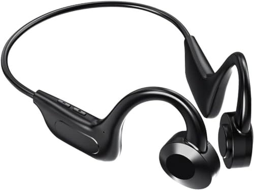 Wireless Bluetooth Bone Conduction Headphones, Open Ear Running Headphones with Noise Cancelling Mic, Sweat & Water-resistant Sports Earphones Headset forGym, Running, Cycling, Hiking & Driving