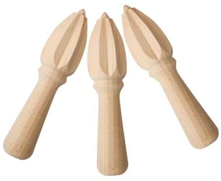 OKUMEYR 3piezas Expresidor De Limón De Madera Expresidor De Frutas Manual De Limón y Multifuncional De Cítricos De Mano Diseño Ergonómico