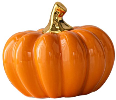 HOLIDYOYO Ceramic Pumpkin Figurine Per Decorazioni Halloween Ornamentale Per Per e