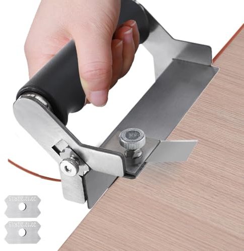 Rifinitura in acciaio inox, taglierina manuale per impiallacciatura, taglierina bordo impiallacciato, utensile multiuso per tavole composite, non dipinto, blocco