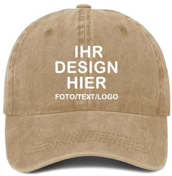 ERICAT personalisiert Cap personalisierte Basecap personalisierte Kappe personalisiertes Baseball Cap mit Foto/Logo/Text Kappe selbst gestalten Trucker Caps für Männer & Frauen in großen Mengen