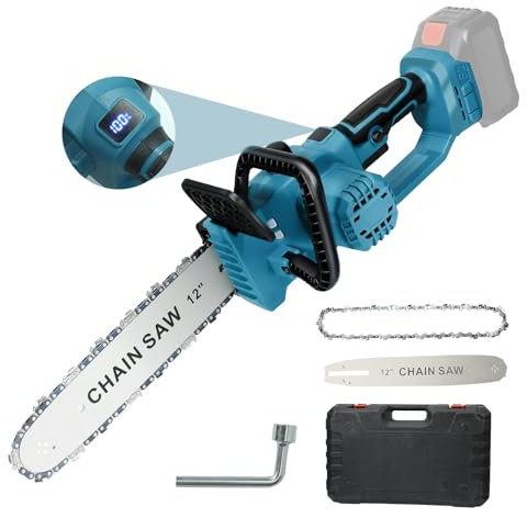 Tronçonneuse électrique sans fil 12 pour batterie Makita 18 V, 2200 W sans balais avec indicateur de puissance LED, lubrification automatique de la chaîne, longueur de lame de 30 cm (sans batterie)