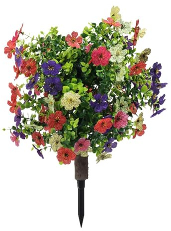 perfk Artificiel Violet Flower Topiary Ball Artificial Greenery Arbustes Garden Plexe pour pelouse Balconie Planteurs de patio extérieur intérieur