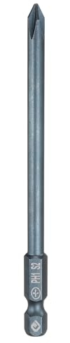 QUARKZMAN #1 Punta Cacciavite Phillips PH1 1/4 Gambo Esagonale 4 (100mm) Lunga 0.2 Punta Magnetica a Croce Acciaio S2 Industriale per Cacciavite per Utensili Elettrici, Blu