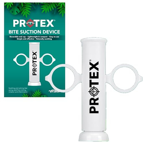 PR0TEX Bite Suction Device, Removal of Insect Saliva/Venom from Bites and Stings. Chemical Free, Safe for All Ages. Reversible Cap. Easy to Use, Effective Bite/Sting Treatment