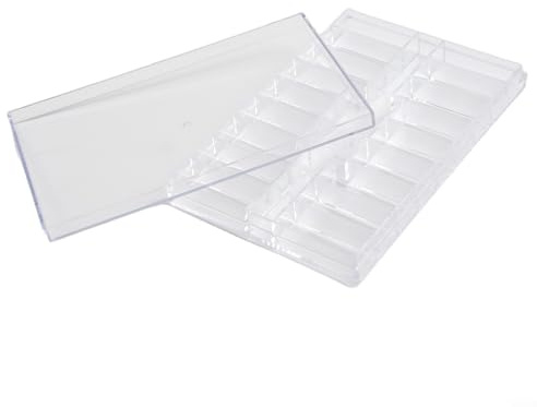 Caja organizadora de almacenamiento de plástico con 19 compartimentos, tapa transparente con cerradura, adecuada para tornillos, componentes electrónicos y piezas pequeñas