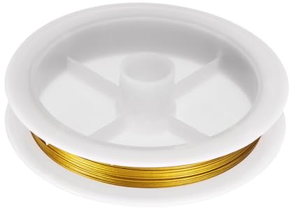 QUARKZMAN Alambre De 66 Pies De Longitud Calibre 28 De Acero Inoxidable Alambre Para Y Joyería Resistente Al Deslustre Para Suministros De Fabricación De Joyería Dorado
