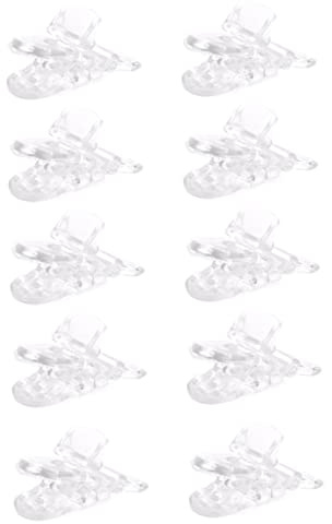 10 Stück transparente Kunststoff-Clip-Schnullerhalter, Abzeichen-Schnuller-Clips, Bastelzubehör, Hosenträger-Clips für verschiedene DIY-Projekte