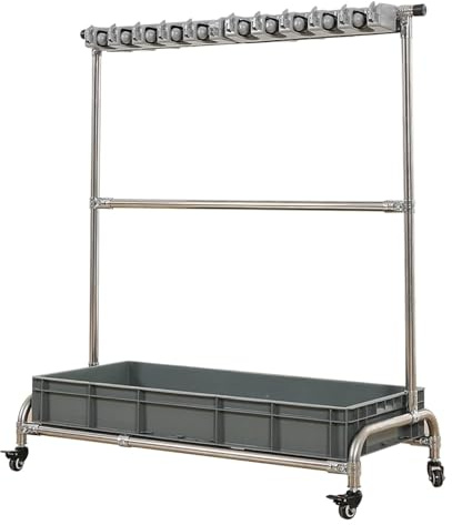 MFRELMNZG Soporte para escobas y trapeadores, Carrito para Herramientas de Limpieza, Organizador de escobas, Soporte móvil para trapeadores, Soporte para Herramientas, Estante de