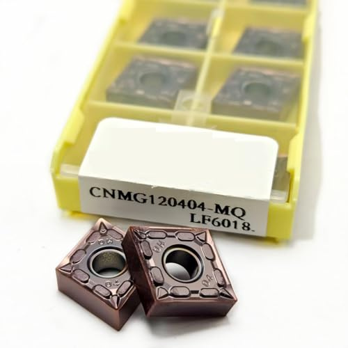 10 PZ CNMG120404 LF6018 CNMG120408-MQ Tornio a Controllo Numerico Taglierina Inserti in Metallo Duro Lama di Tornitura Utensili da Taglio Serie CNMG Utensili Per Tornio(CNMG120404 LF6018)