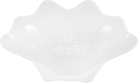 Healeved Assiette en Céramique Forme Coquillage 10 Pouces, Plateau Alimentaire Décoratif pour Fruits et Desserts, Assiette à Hors-d'œuvre Originale pour Service Maison et Buffet