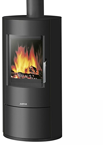 JUSTUS Austin Kaminofen 5 kW für Scheitholz und Kohlebriketts Stahl-Schwarz