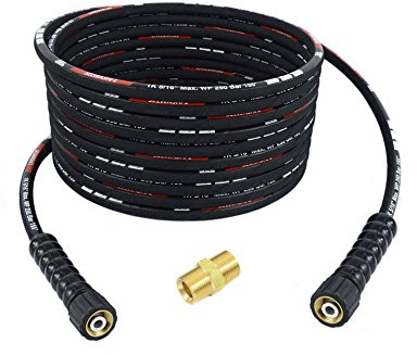 TECHKAR - Tuyau Nettoyeur Haute Pression - Remplacement du Tuyau d'Extension Karcher - 250 bar pour Kärcher avec Filetage M22x1,5 - Connecteur de Tuyau Inclus - 25 m