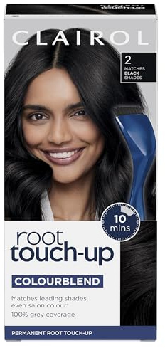 Clairol Nice'n Easy Root Touch-Up Permanent Hair Dye, 2 Black