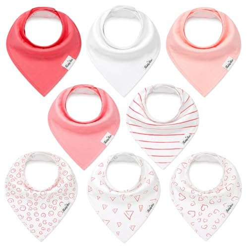 KiddyStar Drool Bibs for Babies – Organic, Unisex, Soft Absorbent Teething Bibs with Adjustable Snaps