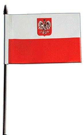 FlagSuperstore Bandera pequeña con escudo de Polonia de 15,24 x 10,16 cm