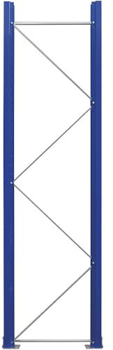 eurokraft | Palettenregal-Stützrahmen | zerlegt | enzianblau RAL 5010 / verzinkt | HxT 2730 x 750 mm