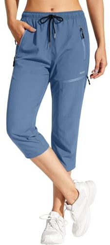 MOCOLY Pantalones Pirata Trekking Mujer Pantalón Senderismo Capri Verano