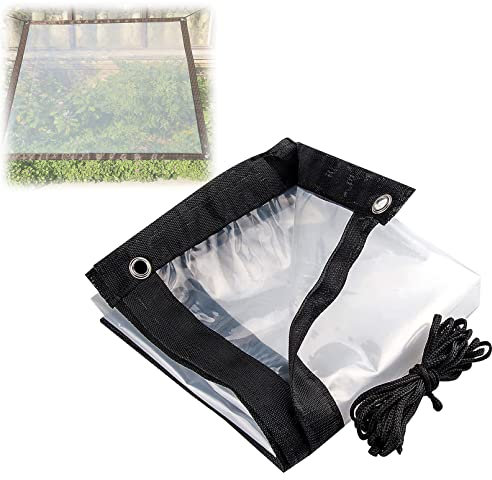 KDLKCT6 Telone Impermeabile Trasparente, Telone Impermeabile per Esterno Trasparente, Teli Impermeabile E Multiuso Telo di Protezione Carport Telo Gazebo da Giardino Tenda Tendone 2×3/4/5/6m 3×4/5/6m