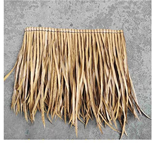 YYXDMFY Simulation thatch Tile Durable Artificial thatched Pavilion Straw shed roof Wooden House Plastic Fake Straw Flame Retardant Decorative thatch PVC Farm (Color : Color2, Size : 0.5x4m)