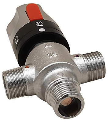 Acesunny 3 Wege Brauchwassermischer Heiß Kaltwasser Mischventil Thermostatischer 20-55℃ Ventil thermostatischer Brauchwassermischer Mischventil