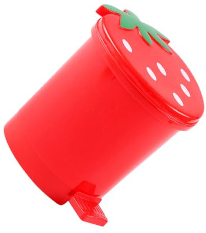 Operitacx Mini Poubelle de Table Forme de Fraise Conteneur pour Bureau et Cuisine Compact et Pratique