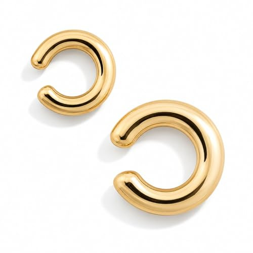 Frodete Orecchini da donna non piercing regolabili a clip per orecchio aperto polsino elica avvolgente gioielli regalo per donne ragazze, Rame, altro