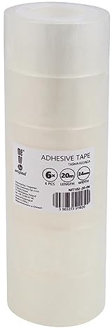 memobe Amex Klebeband - Transparente Allzweckband - Schule Büro Arbeit - Klebefilm beständig haltbar - klarer Tesafilm mit Akrylkleber - Mehrzweck Klebe Rollen - 24mm x 20m, 6 Stk.