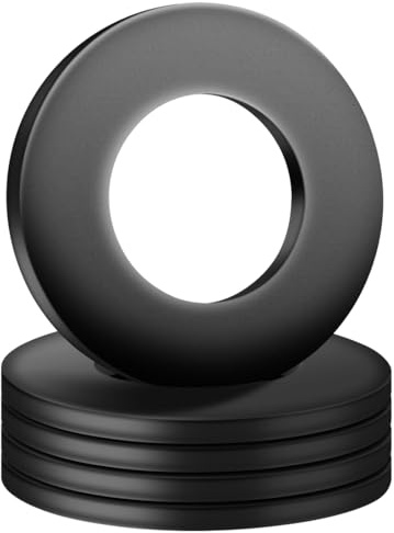 FOMGIIN Arandelas Planas M18 x 34 mm, 5 Piezas Arandelas Negras Metalicas Espaciadoras de Acero al Carbono, Arandelas Metálicas Tóricas Negro Arandela Plana Grande para Tornillos Sujetadores