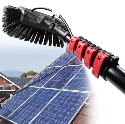 ExoticaBlend Teleskopstange wasserführend 3.6M-12M, mit Bürste, Photovoltaikreinigung Solarreinigung Fassadenreinigung Fensterreinigung Wintergartenreinigung,20FT/6M