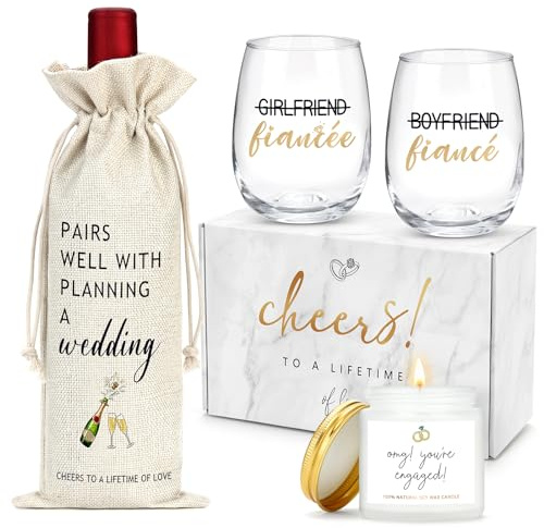 Engagement Gifts for Couples Women Newly Engaged Gift for Her Fiance Gifts for Women Unique Engagement Decorations Just Engaged Present Ideas for Her Him Bride Men Future Mr and Mrs Best Friend