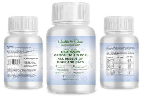 Health & Glow 60g Augenreiniger für Hunde – Zur Pflege bei tränenden Augen & Fellverfärbungen – Natürliche Rezeptur für alle Rassen