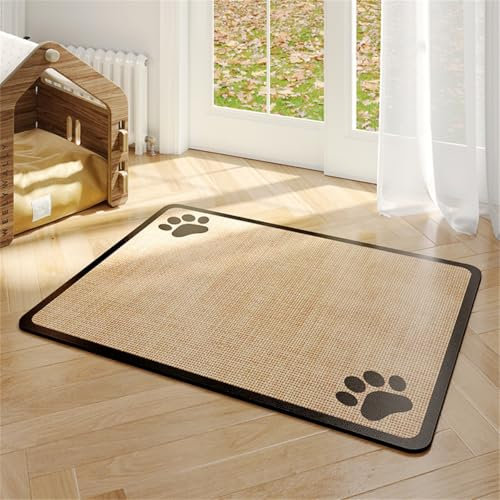 Haustier-Futtermatte SaugfäHige Napfunterlage FüR Hunde Und Katze Katzennapf Unterlage Absorbierende Futtermatte Katzen Anti-Rutsch Wasserfest Und Leicht Zu Reinigen Pet Mat (45x60 cm,Farbe 3)