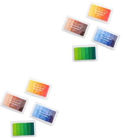 SEWACC 2stücke Craft Ink Pad Farben Farbverlauf Für Stempel Und Kreative Bastelarbeiten Abwaschbar Und Einfach Zu Reinigen Farbe Zufällig