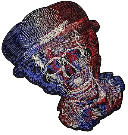 Parche Bordado de Calavera Punk Halloween para Ropa y Chaquetas