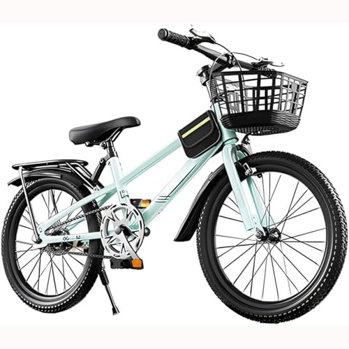 Kinderfahrrad 24 Zoll Mountainbike Korb Gepäckträger Hinten Leichtgewicht Höhenverstellbar A1,24 inches