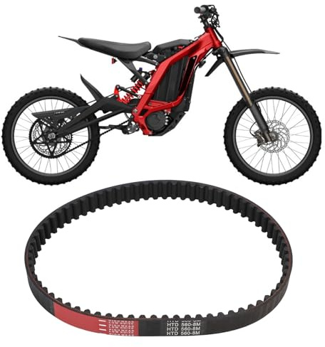 Motorcycle Drive Belt Replacement for Sur-Ron X Light Bee & Dirt EBike X160 X260 - High-Performance Rubber Transmission Belt for Stable