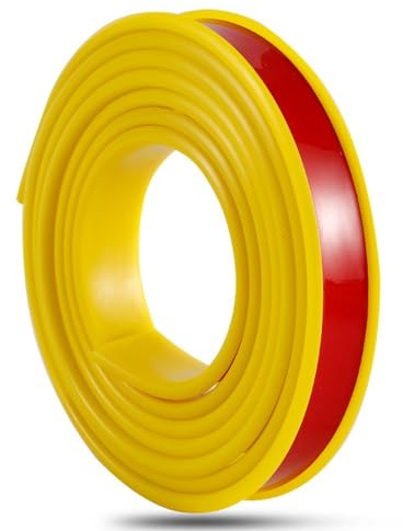 CHAOMIN Borde de Goma en U, Borde de Goma Autoadhesivo TPE, Bandas de Borde de 10 pies 9-30mm, for restauración de Muebles de reparación de gabinetes de Madera contrachapada(Yellow,18mm)