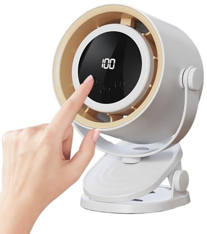 Mxshc Ventilateur pour bureau | Mini ventilateur personnel silencieux, outil de refroidissement USB portable sans pales avec veilleuse d'ambiance à clipser pour la maison, la chambre, le bureau, le