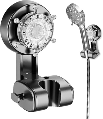 Duschkopfhalterung ohne Bohren, Shower Head Holder, Universal Duschkopfhalterung Saugnapf, Duschkopf Halterungen die nach Belieben mobilisiert werden kann, Badzubehör, Keine Beschädigung der Wand