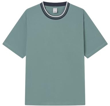 SPRINGFIELD Camiseta Piqué Tipping SS. 100% Algodón Bci, Verde, XL