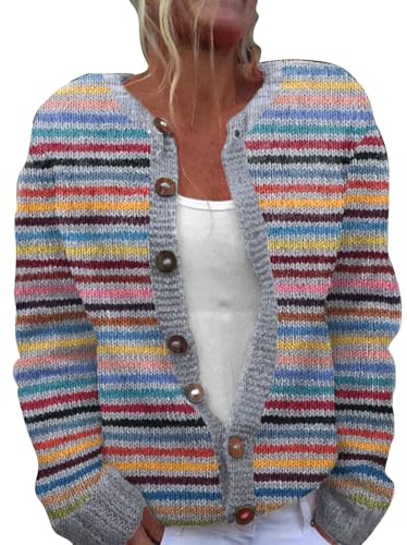 Fairisle Cardigans for Women UK Fair Isle Norwegian Wood Womens Sweaters Long Sleeve Ladies Cardigans Size 16 Retro Ethnic Prints Women Autumn Winter Cardigan Women's Fashion