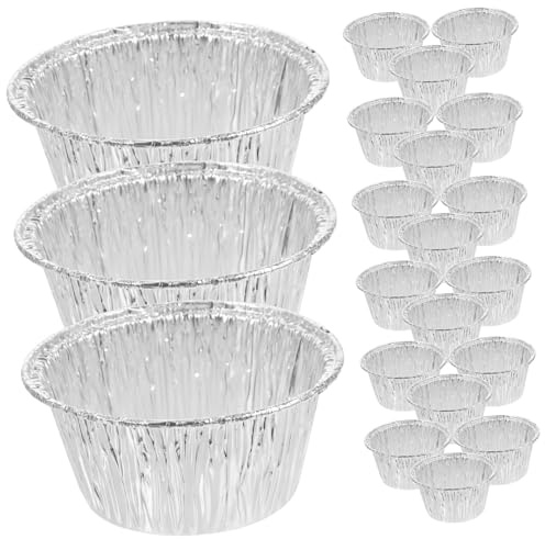 SOIMISS 100pezzi Stampi in Alluminio Per Crostatine Stampo Monouso Per Crostate Salate Teglie in Alluminio Per Muffin e Dolci Fatti in Casa