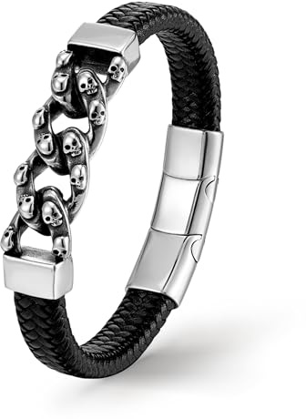 UNIQAL | Personaliesiertes Lederarmband mit Gravur SHAPE Herren Damen | Leather Bracelet mens | Magnetverschluss | handgemacht in Germany