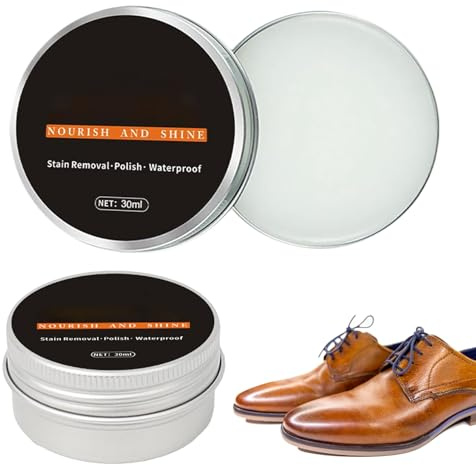 Doukesh 2PC Leather Conditioner & Cleaner Leather Cream Leather Restorer Leather Protection Cream for Car Seats Sofa Boots Deep Cleans Care & Maintenance Restores Shine