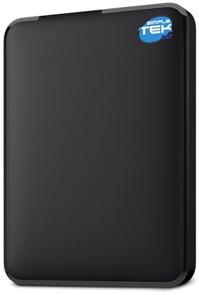 SIMPLETEK - Hard disk esterno portatile 4 TB USB 3.0 — unità di backup portatile, colore nero, 5Gbps, plug-and-play