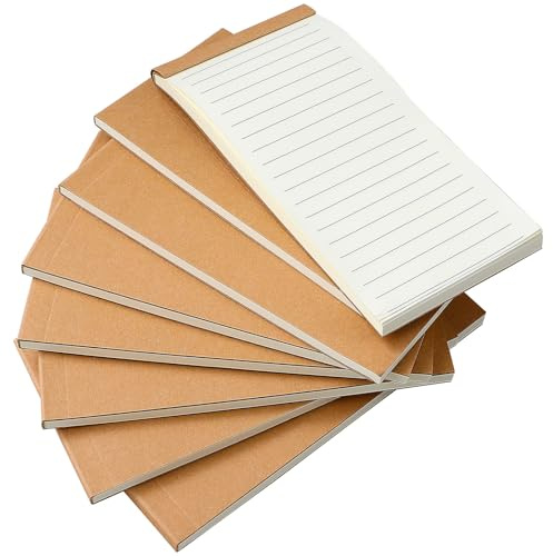 SHERCHPRY Kleiner Notizblock und Sanftes Schreiben 8 Stück aus Papier und Horizontalen Linien mit Abreißbaren Blättern Einfacher Zugang für Büro und Schule