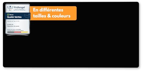 Flickly®| Selbstklebender Reparatur Flicken|robust & wasserfest | Patch für LKW Planen, Anhänger, Zelt, Markise, Pool, Camping und mehr | viele Farben | 50 x 24cm | Schwarz (RAL9005)