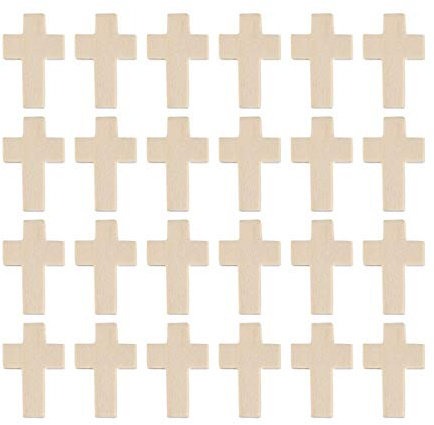 BESPORTBLE 100 Stück Holzkreuz Handwerk DIY Mini Kreuz Charms Halten Kreuz für Religiöse Partei Begünstigt Sonntag Schule Schmuckherstellung