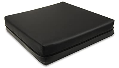 PEPE Mobility - Antidekubitus Sitzkissen Rollstuhl (42 x 42 x 8 cm), Orthopädisch, Memory Foam, Dekubitus Schwarz - Made in Europe